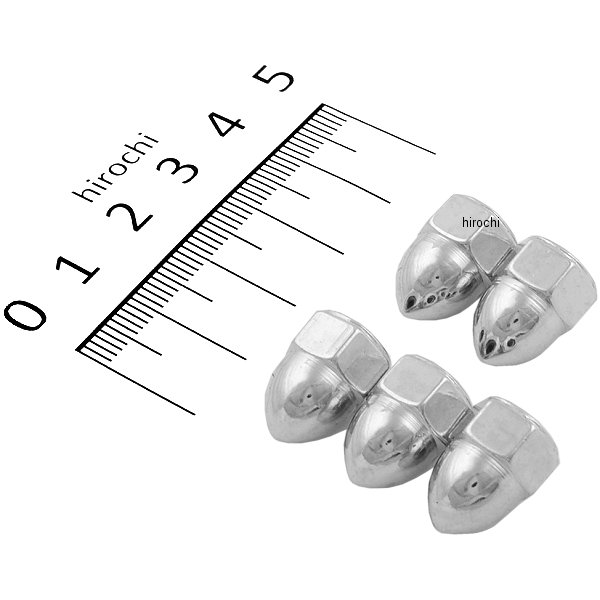 ナット ドングリ(ACORN) 1/4"-28 SAE クローム (5個入り)