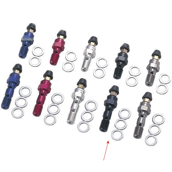 アールズ スピードブリーダーエアーフリーバンジョーボルト P1.25 ホンダ カワサキ用 ダブル 黒