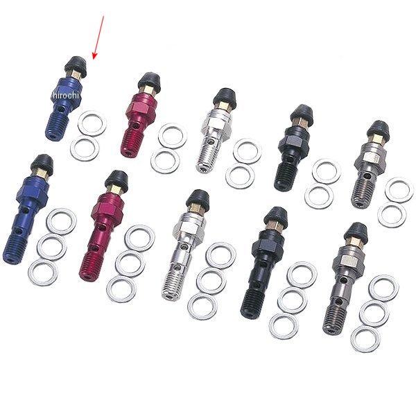 アールズ スピードブリーダーエアーフリーバンジョーボルト P1.25 ホンダ カワサキ用 シングル 青