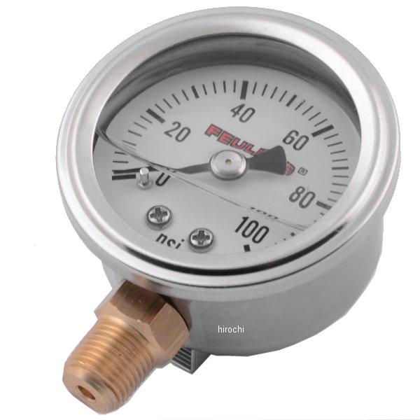 オイルプレッシャーゲージ ボトムポート 白