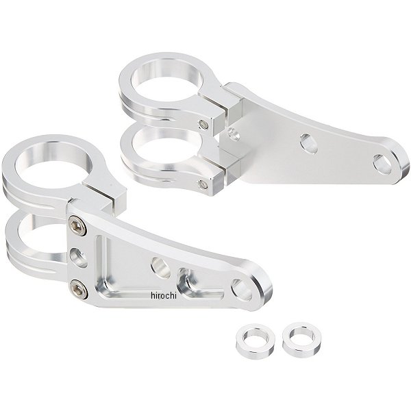 マシンドロングヘッドライトステー 2クランプタイプ φ35mm シルバー