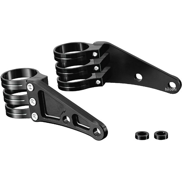 マシンドロングヘッドライトステー 3クランプタイプ φ43mm 黒