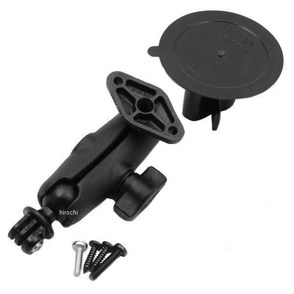 サクションベースセット GoPro用 黒 (吸盤タイプ)