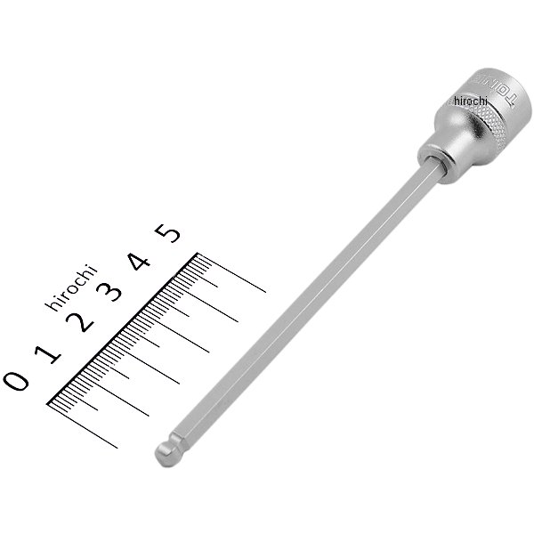 ロングボールポイントヘキサゴンソケット 対辺 5mm 長さ 125mm 差込角 9.5mm (3/8インチ)