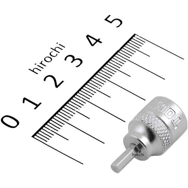 ショートヘキサゴンソケット 対辺 3mm 長さ 25mm 差込角 6.35mm (1/4インチ)