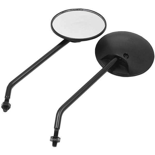 ミラー 12号 丸型 ホンダ、スズキ 8mm 黒