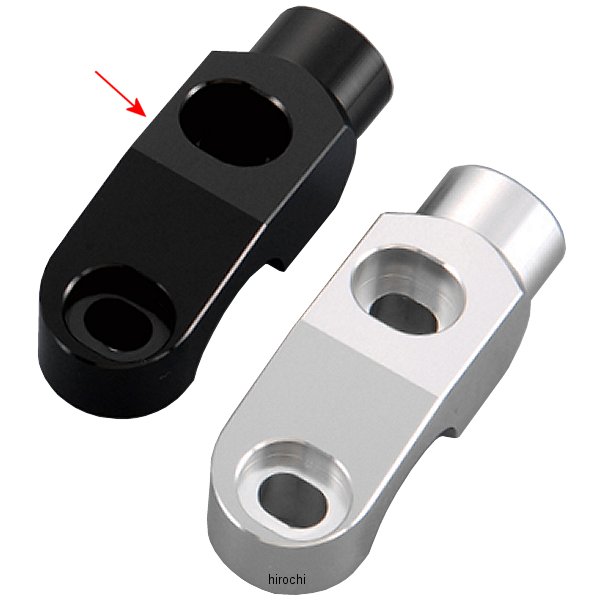 ミラーアダプター ブレーキ側 逆ネジ ヤマハ車 黒