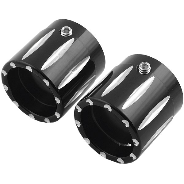 フロント アクスル ナット カバー 07年-20年 ツインカム ライバル 黒 左右ペア