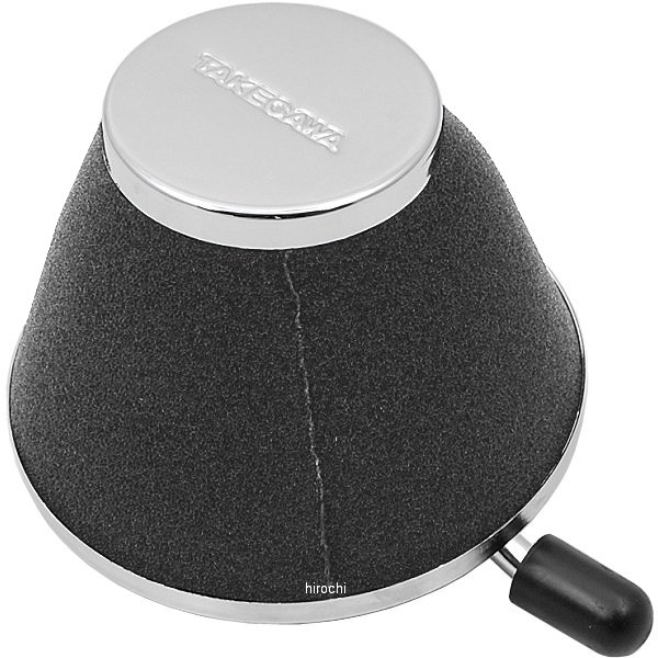 ハイフローフィルター ラウンドテーパー ブラック 細目タイプ 取付径 49mm 全長 85mm KEIHIN PE28/PWK28 汎用