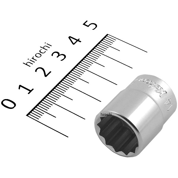 1/4インチsq 12角スタンダードソケット 14mm