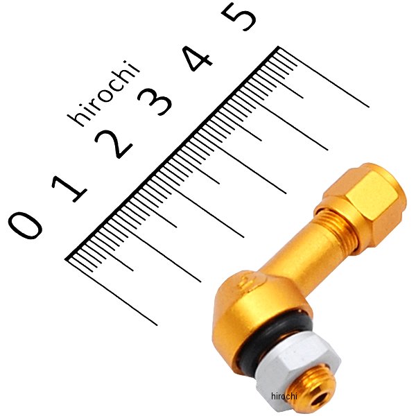 ゲイルスピード エアバルブ 74° アルミキャップ付き φ8.5対応 ゲイルスピード、ダイマグ、マルケジーニ、マービック ゴールド