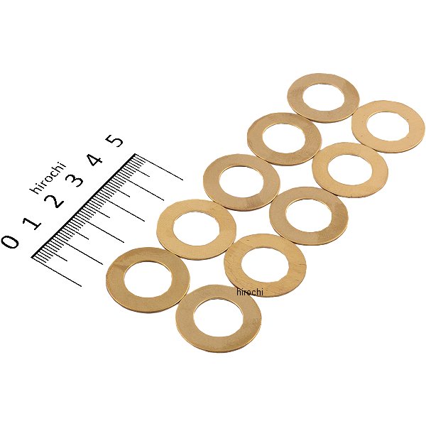 オイルポンプ プラグワッシャー 54年-78年 パンヘッド 真鍮 (10個入り)