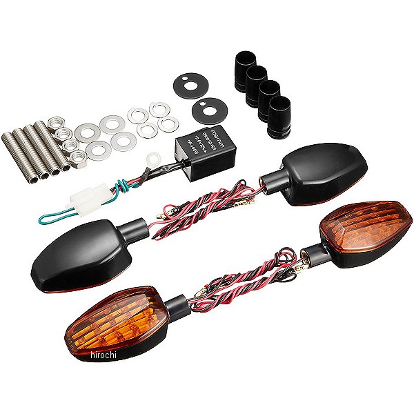 ライトウェイトLEDウインカーセット 93年-15年 XJR1300、XJR1200、XJR400 黒/オレンジ