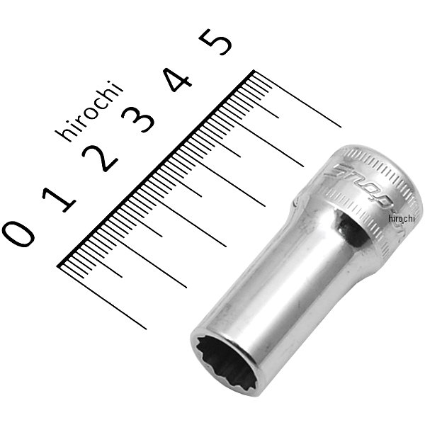 3/8インチ ソケット セミディープ 12角 ミリサイズ 10mm