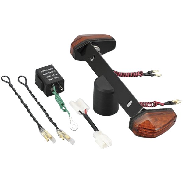 エアロLEDウインカーリアキット ストリームラインタイプ 汎用アンバー