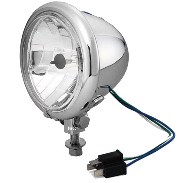 ヘッドライト 4.5インチ(114mm) ベーツタイプ マルチリフレクター 12V35/35W クローム