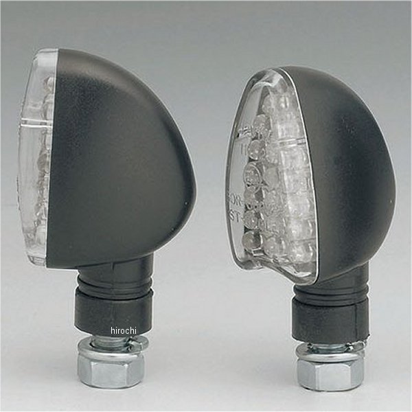 LEDウインカーランプ アロー 黒/クリア 樹脂 (2個入り)