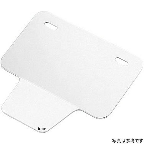 角小型ナンバープレートホルダー リフレクター付き 50-125cc用 シルバー