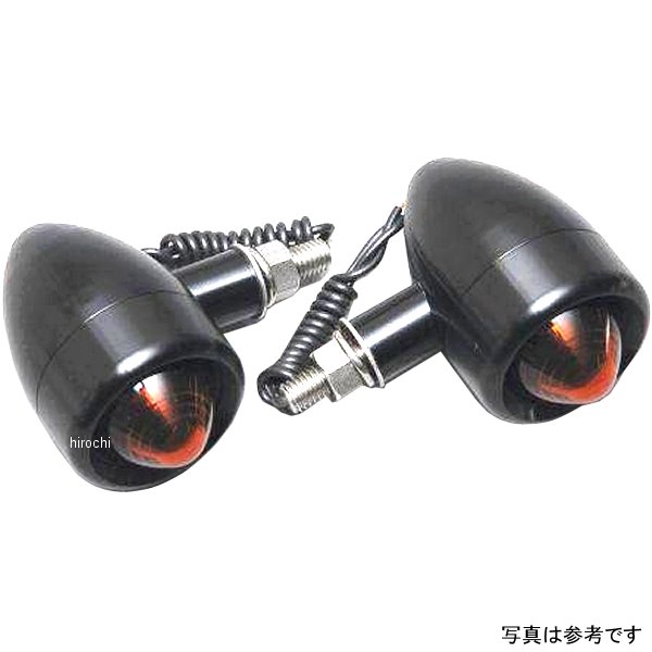 チョッパーウインカー M8 アルミ 黒/クリア