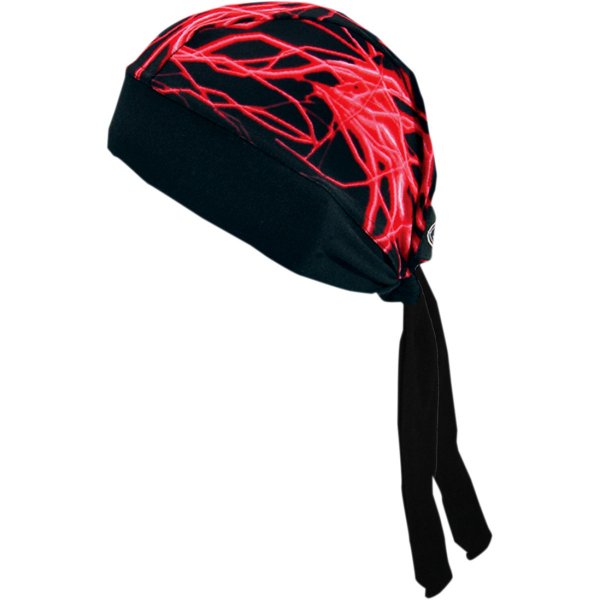 バンダナ ストレッチ ライトニング 黒/赤