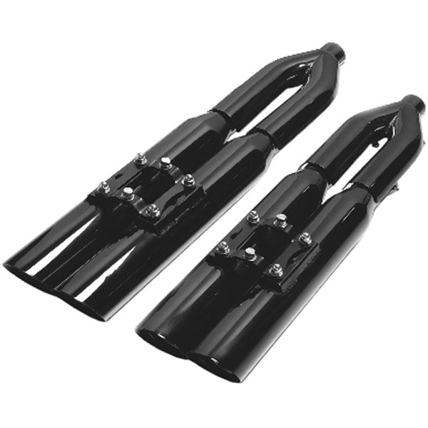 スリップオンマフラー ブラス4 スラッシュカット 96年以降 ツーリング 黒