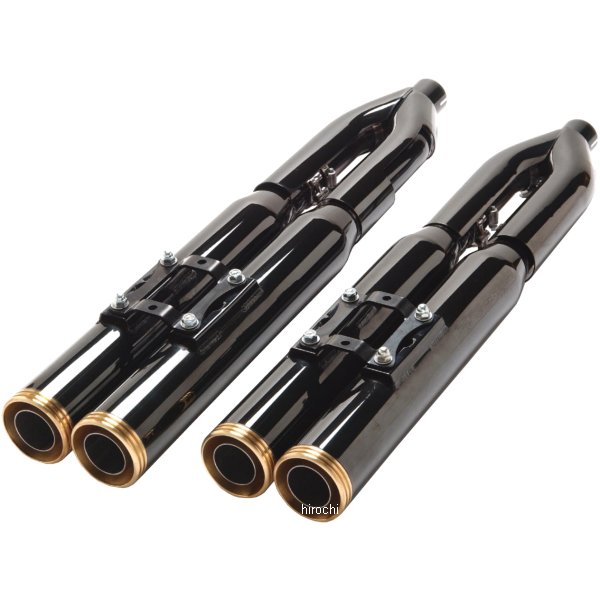 スリップオンマフラー ブラス4 ストレートカット 96年以降 ツーリング 黒/ブラスバフ