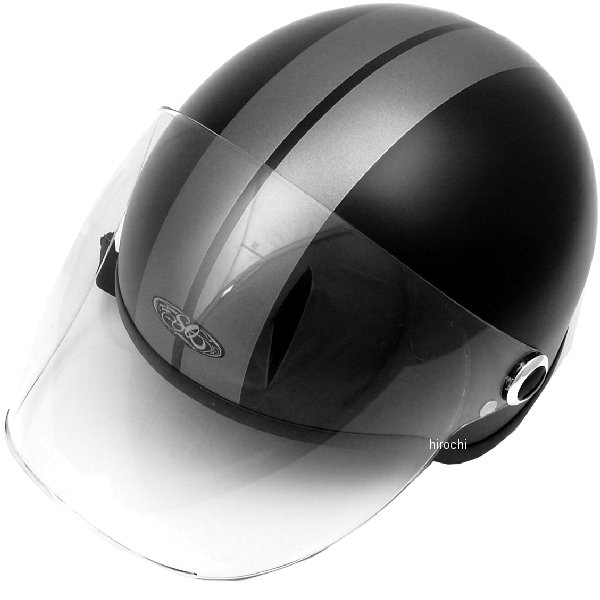 ハーフヘルメット SQ-32 ショーティ ハーフマットブラック/ガンメタ フリーサイズ(58-59cm)