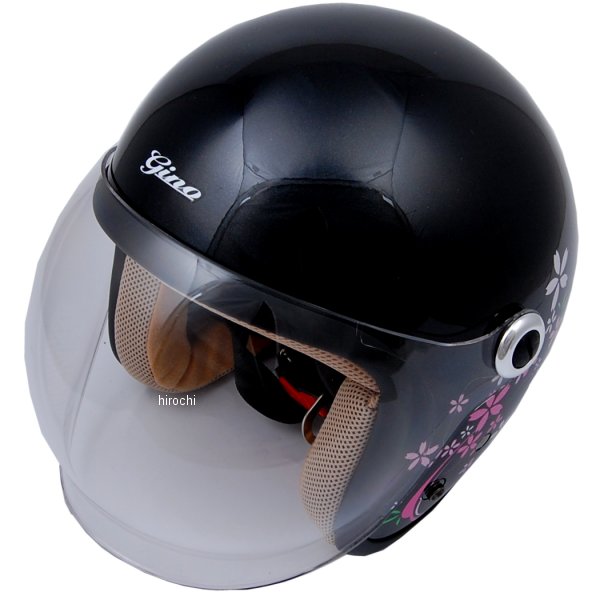 レディースジェットヘルメット GS-6 サクラブラック フリーサイズ (57-58cm未満)