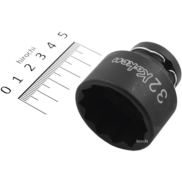 1/2インチsq 薄肉インパクトソケット(12角) 32mm