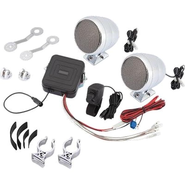 417841   モーターサイクル サウンドシステム 防水 クローム