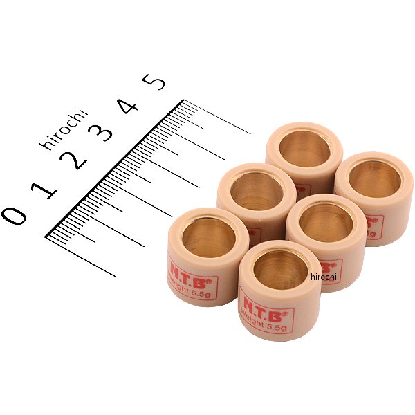 ウエイトローラー 
ホンダ系汎用 
16φ×13 
5.5g 
1セット6個入り