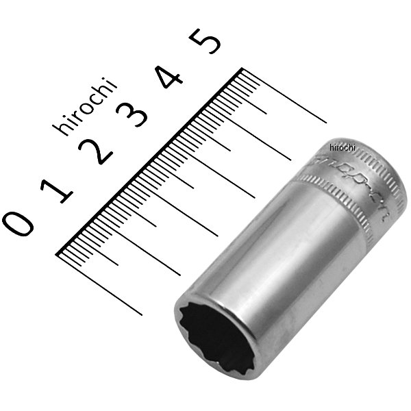 3/8インチ ソケット セミディープ 12角 ミリサイズ 13mm
