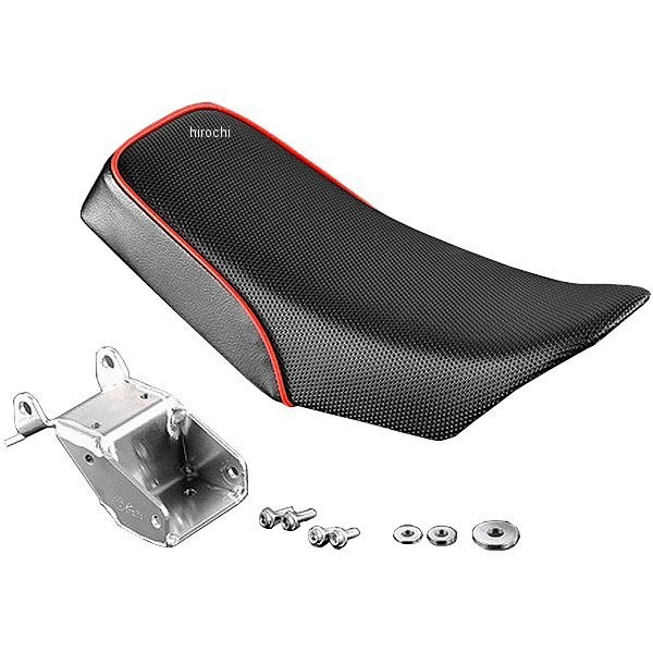 カスタムシートMX モンキー 黒/レッドパイピング