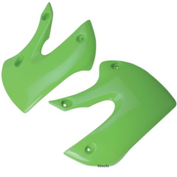 ラジエーターカバー 01年以降 スズキ、カワサキ KXグリーン