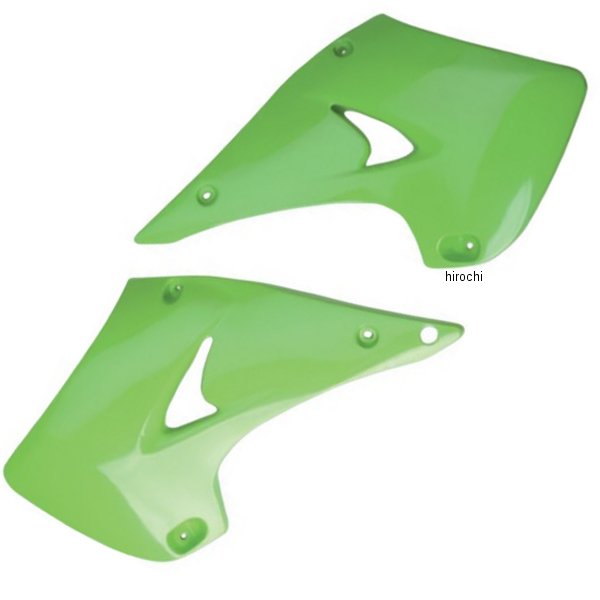 ラジエーターカバー 03年-08年 KX250、KX125 KXグリーン