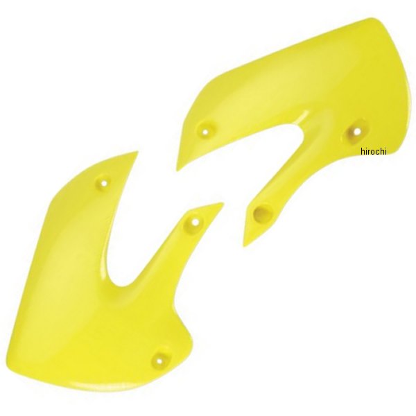 ラジエーターカバー 01年-09年 スズキ、カワサキ RMイエロー
