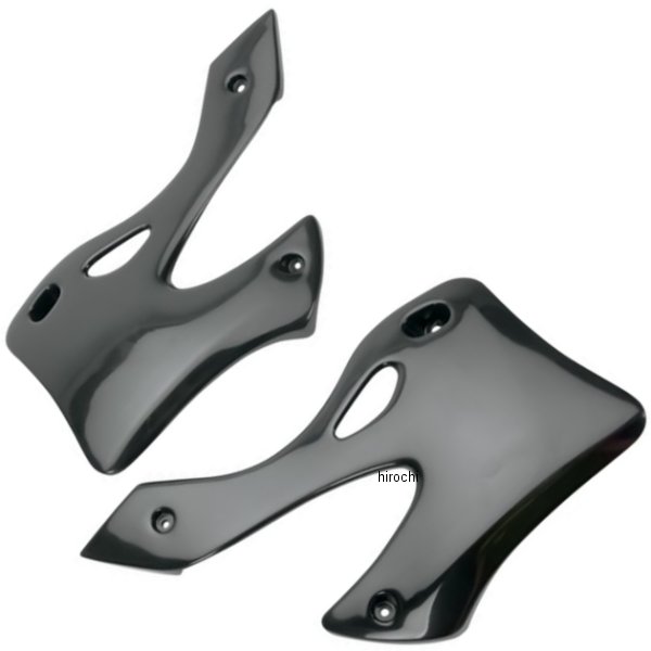 ラジエーターカバー 99年-02年 KX250、KX125 黒