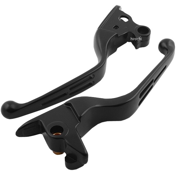 レバー スロット シングルディスク 15年-17年 ソフテイル 黒 (左右ペア)