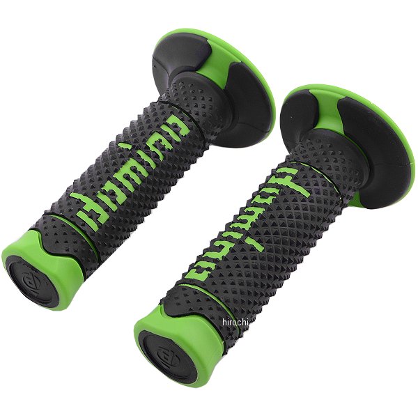 グリップ ダイヤモンド 黒/緑 左右