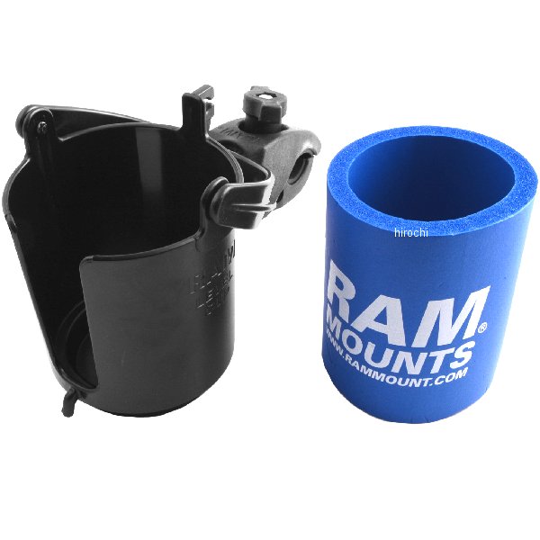 水平維持カップホルダーセット TOUGH-CLAWマウント φ26mm-φ57mmのパイプに対応 黒