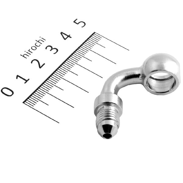 バンジョーフィッティング 90°7/16インチ(11mm) クローム