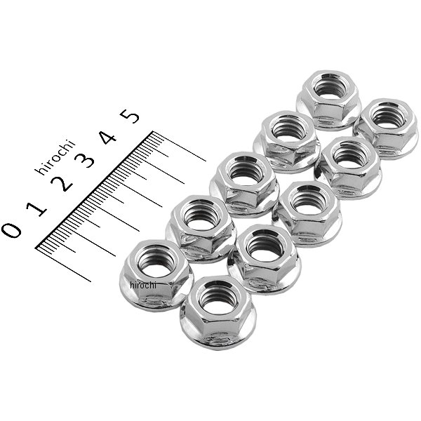 ガードナーウェスコット ナット フランジ 3/8"-16 クローム 並目 (10個入り)