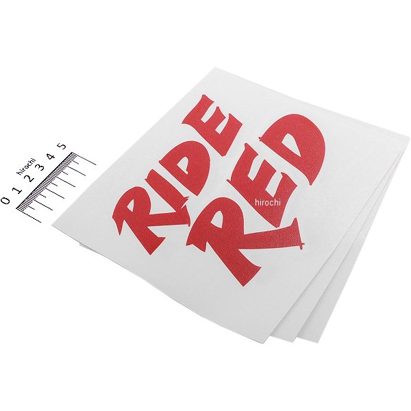 ロゴステッカー RIDE RED 赤 (3枚入り)