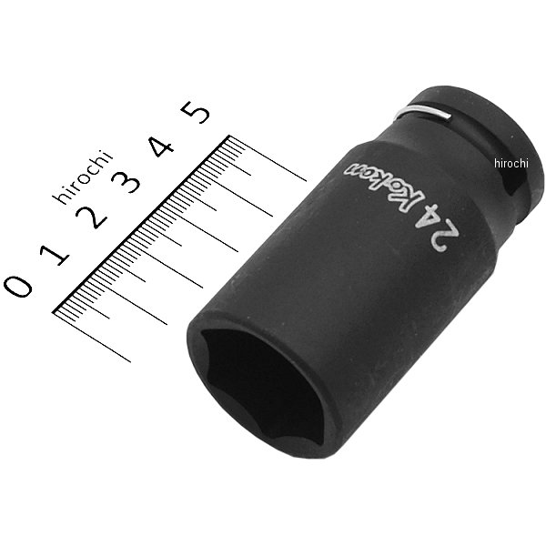 1/2インチsq 薄肉インパクトセミディープソケット 24mm