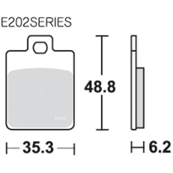 E202 SBS ブレーキパッド フロント/リア 96年-05年 ジレラ、ベスパ セラミック