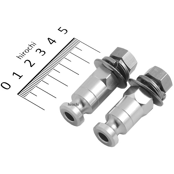 ウインカーステー 汎用 M10x30mm アルミ 2本入り シルバー