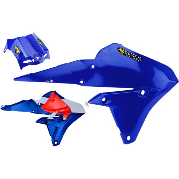 パワーフローラジエーターシュラウド 06年-09年 ヤマハ YZ250F 青