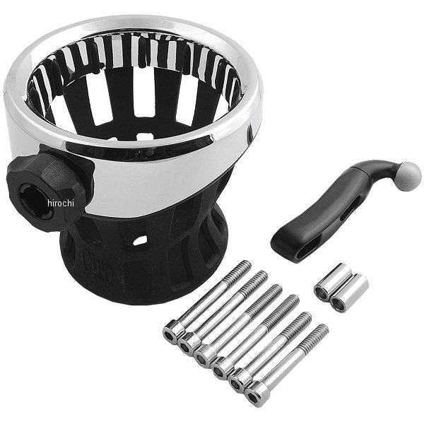 ドリンクホルダー 84年以降 クラッチ/ブレーキパーチ取り付け 黒/クローム