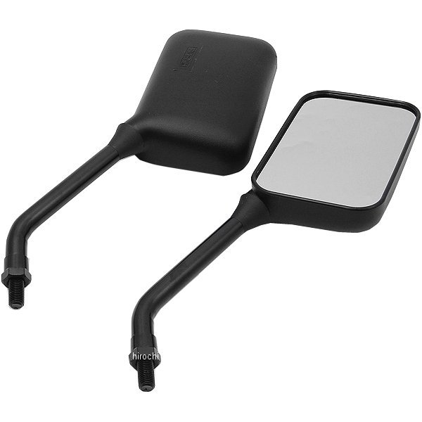 ミラー トゥルービジョン 汎用 ロングステム 黒 10mm(左右ペア)