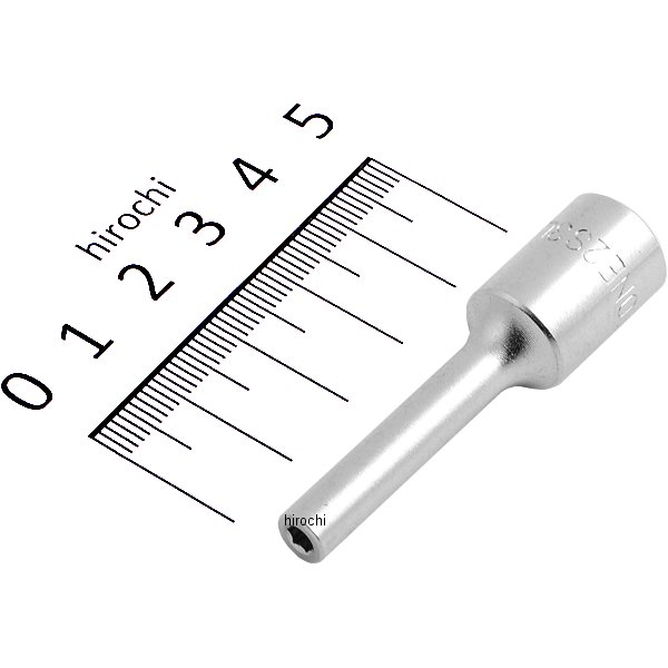 ディープソケット(6角) 対辺 3mm 長さ 51mm 差込角 6.35mm (1/4インチ)